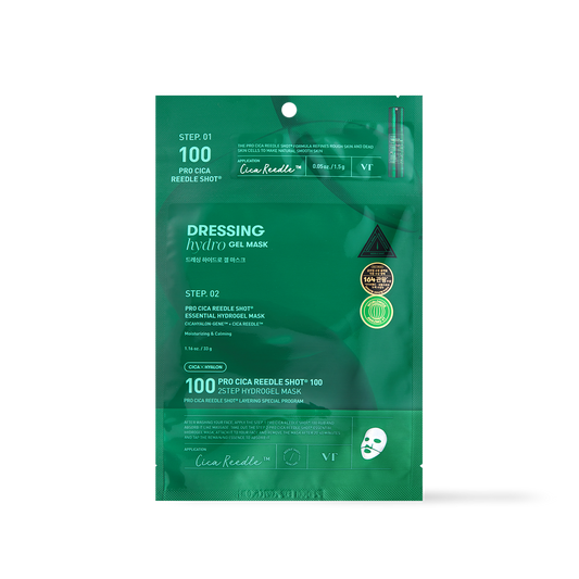 [VT Cosmetics] PRO CICA Reedle Shot 100 2STEP Hydrogel Mask - 2type