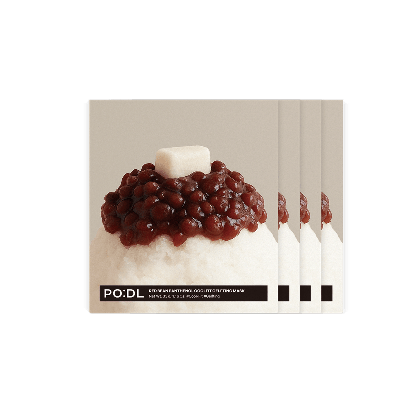 [PO:DL] Red Bean Panthenol Coolfit Gelfting Mask (4ea) (+Special Gift)