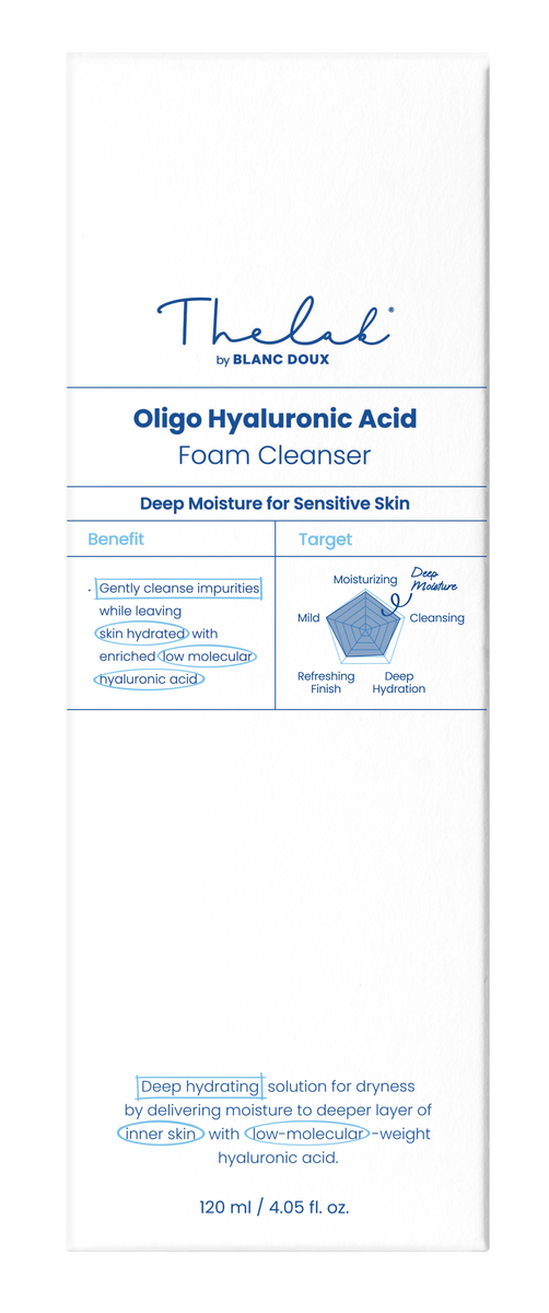 [THE LAB by BLANC DOUX] Oligo Hyaluronic Acid Foam Cleanser 120ml