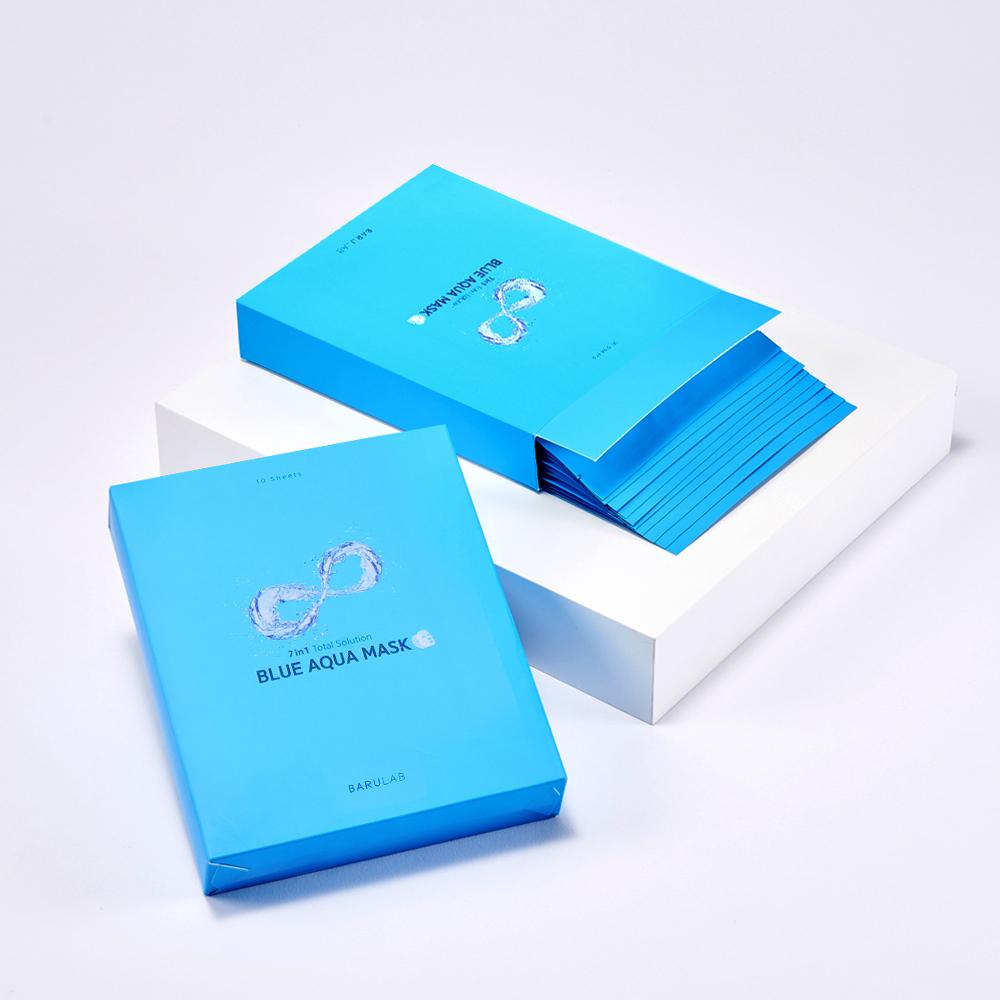 [BARULAB] 7IN1 TOTAL SOLUTION BLUE AQUA MASK - 30g x 10pcs